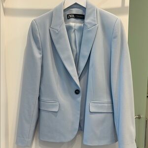 NWOT Zara Women's Light Blue Blazer - 8